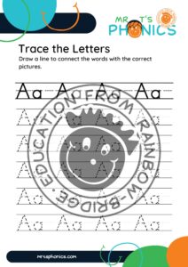 trace the letter a
